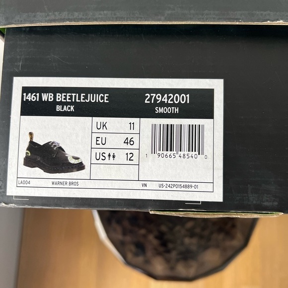 DR MARTENS 1461 WB BEETLEJUICE SMOOTH LEATHER OXFORD SHOES - Picture 12 of 16